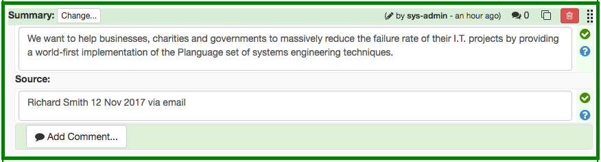 Completed summary parameter